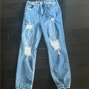 Wax Jean Light Blue Distressed Boyfriend Jeans